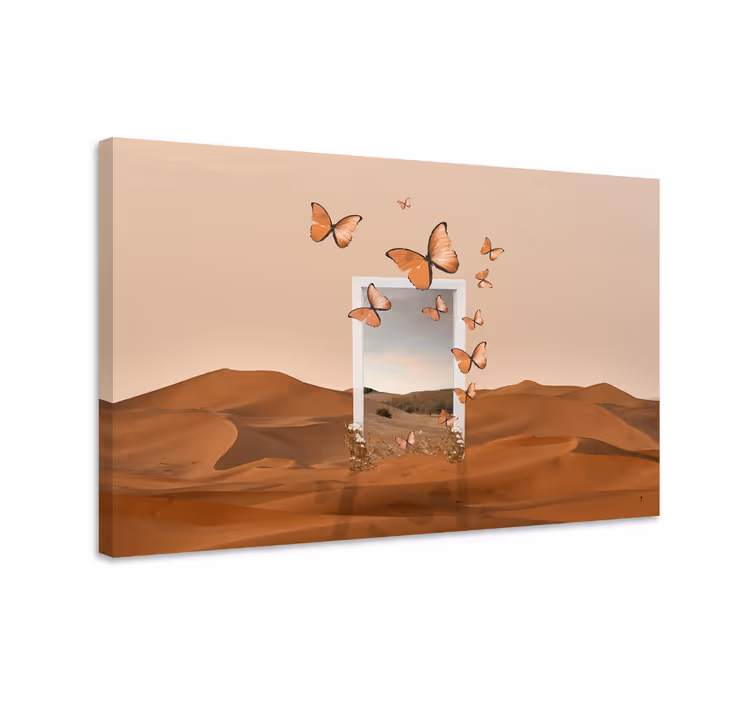 Wandbild schmetterling landschaftsflucht - TenStickers