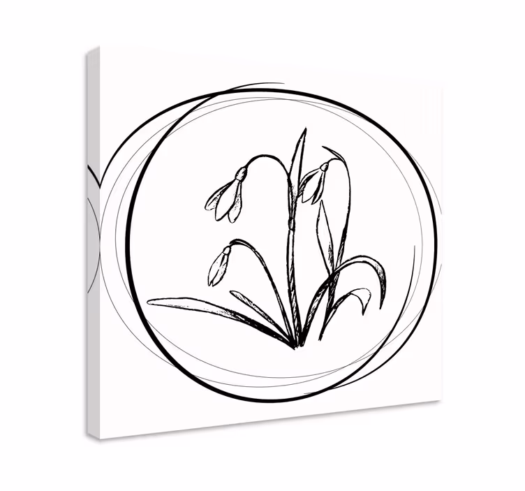 Leinwandbild zarte schneeglöckchen blüten - TenStickers