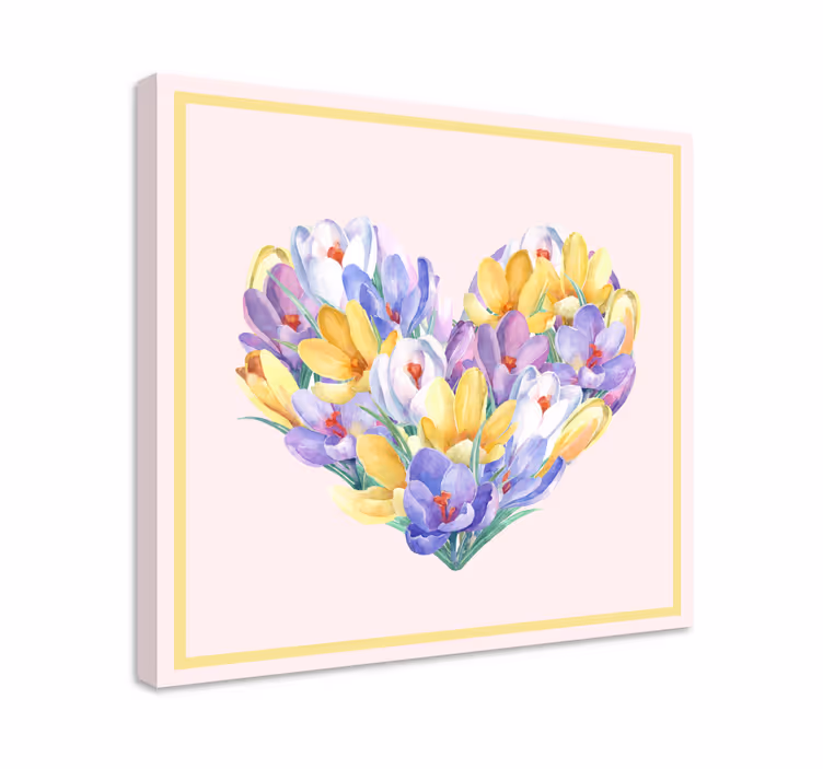 Leinwandbild Blume Krokusblütenherz-design - TenStickers
