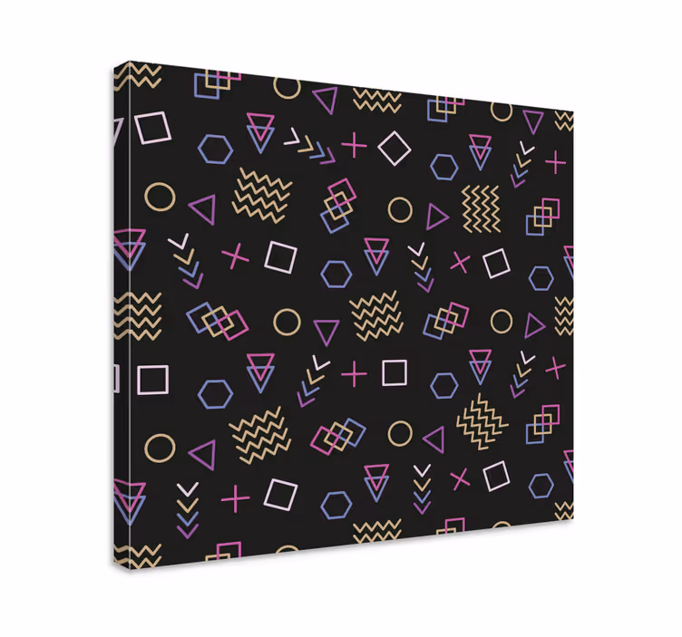 Geometrische wandbilder mit mustern aus formen - TenStickers