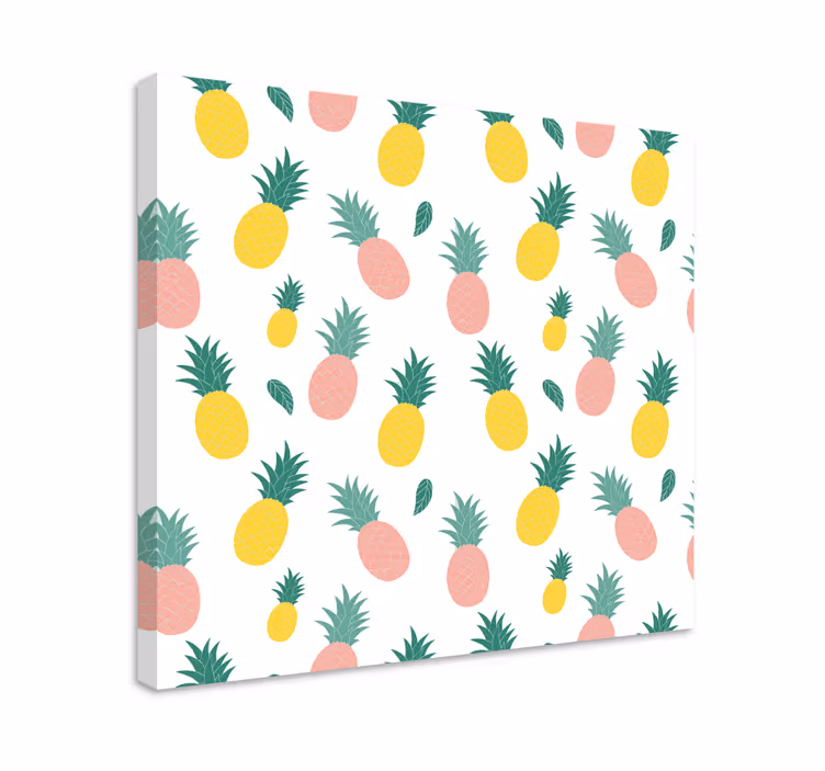 Leinwandbild Küche Ananasmuster früchte Design - TenStickers