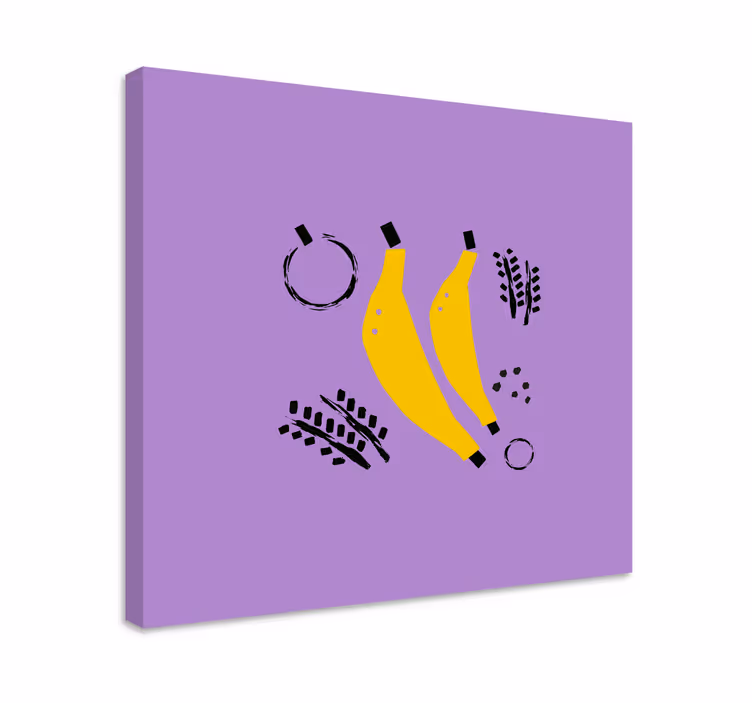 Leinwandbild obst gelbe bananen gestaltung - TenStickers