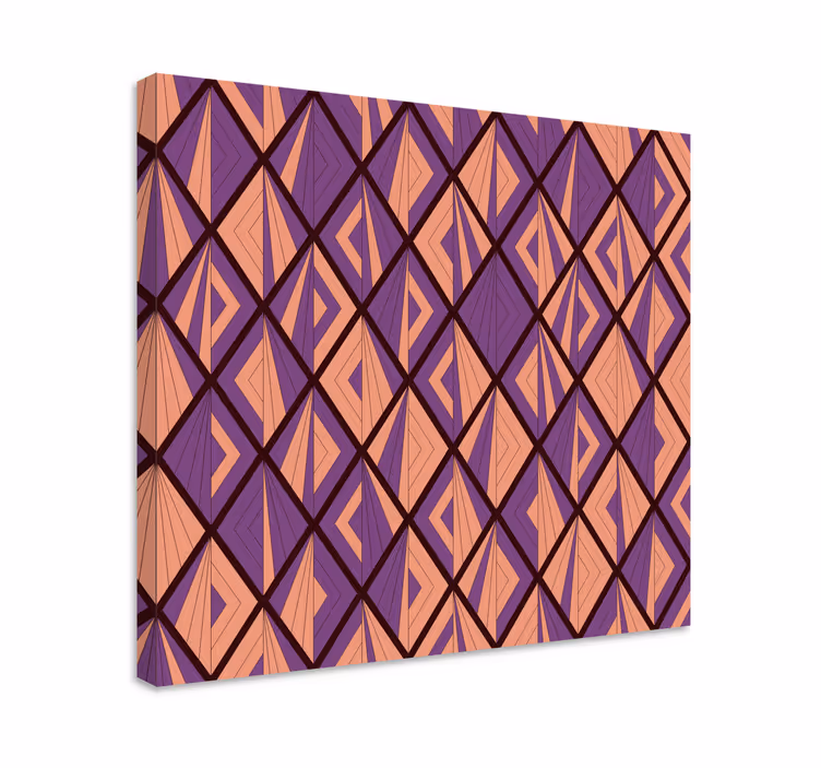 Geometrische wandbilder mit diamantförmigem motiv - TenStickers