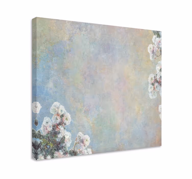 Wandbilder Vintage Gemalter Hintergrund mit blumen - TenStickers