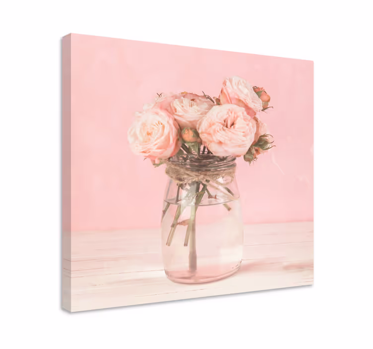 Leinwandbild pinkes rosenbouquet - TenStickers