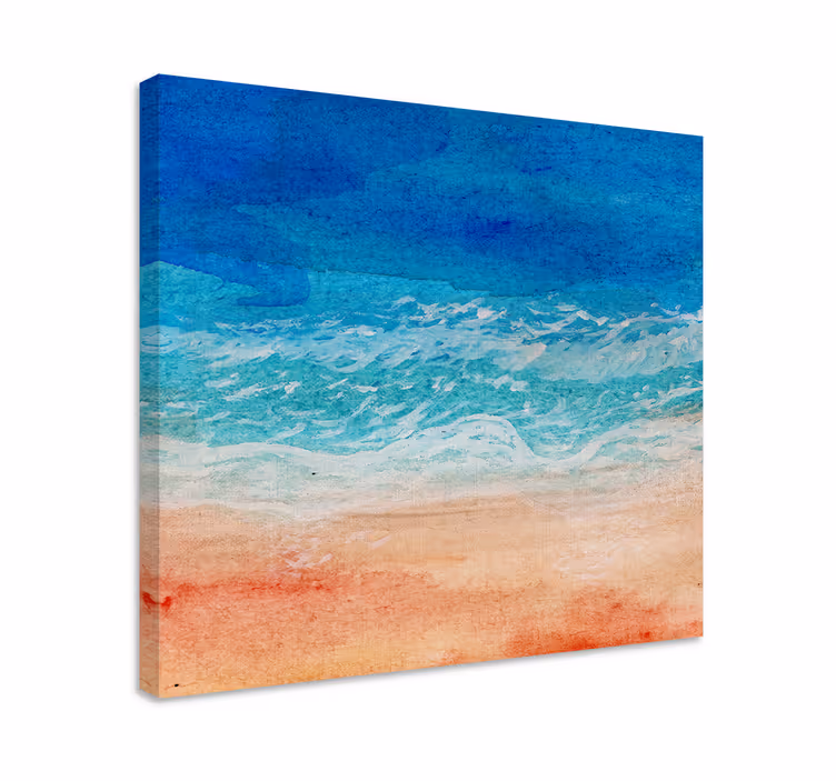 Kunst auf Leinwand Ombre-effekt-wellen am strand - TenStickers