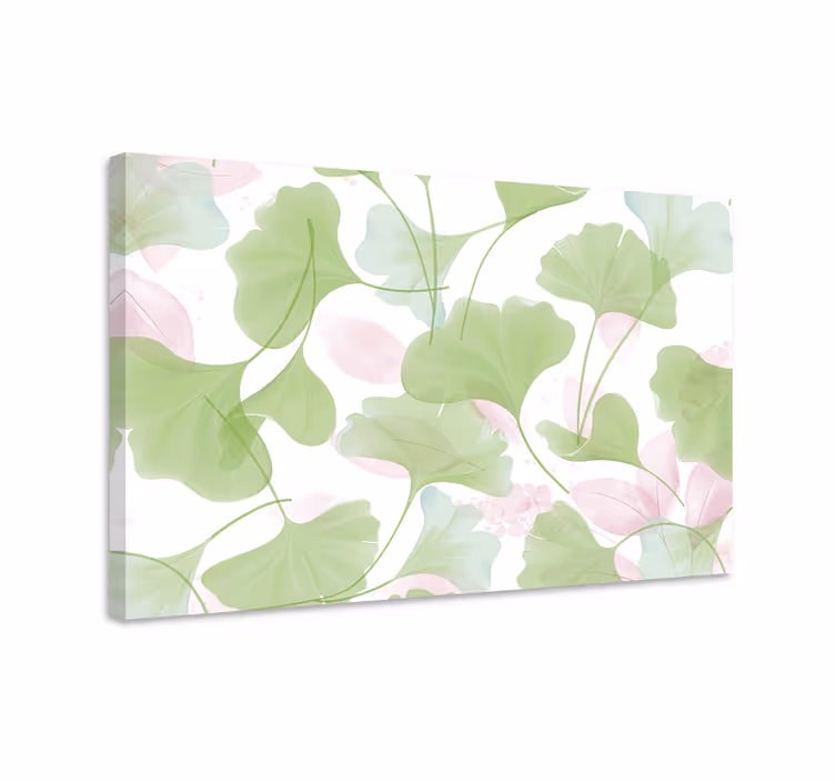 Leinwandbild mit ginkgo-blatt-motiv - TenStickers