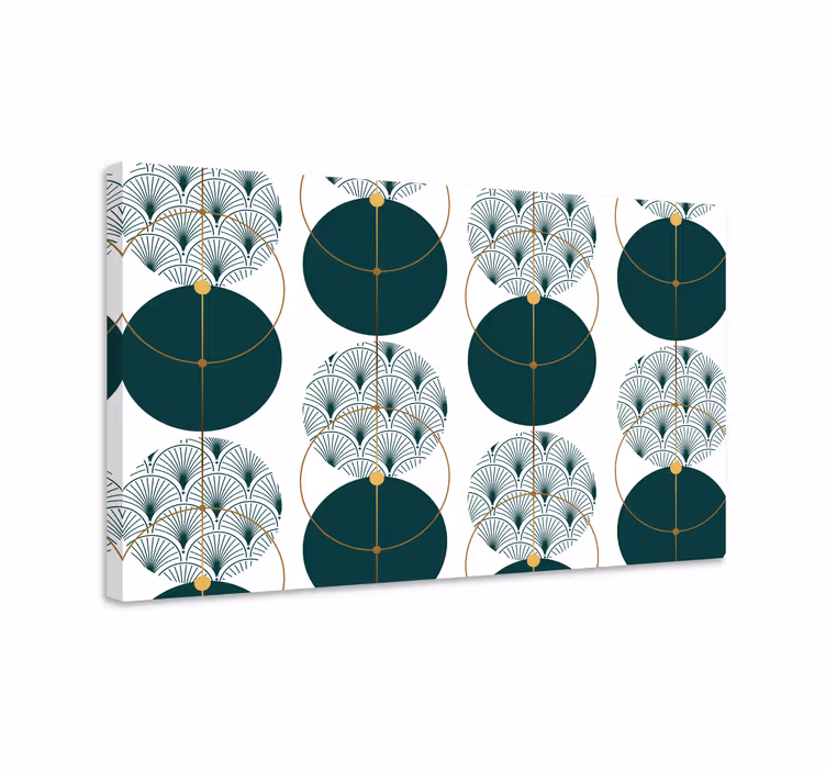 Wandbilder modern mit geometrischem fächer-motiv - TenStickers