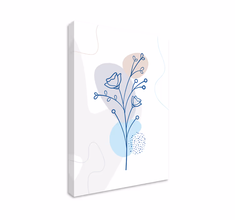Leinwandbild florale umrisskomposition - TenStickers