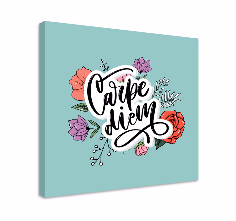 Wandbilder sprüche carpe diem blumig - TenStickers