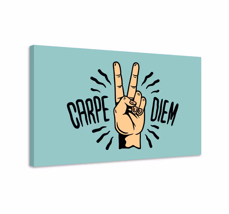 Wandbilder Sprüche carpe diem-handgeste - TenStickers