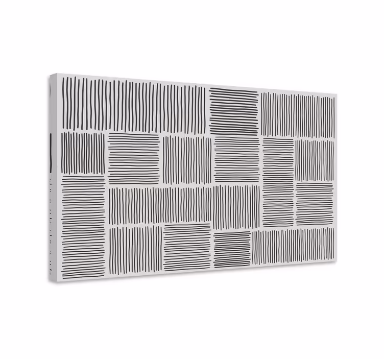 Wandbilder modern Linie schwarzweiß mid-century-stil - TenStickers