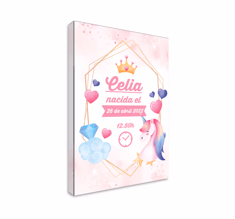 Leinwandbild personalisiert Gekrönte prinzessin - TenStickers