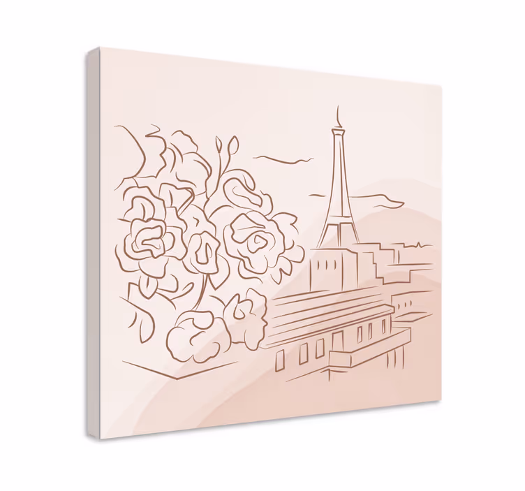 Leinwandbild pariser blumenmotiv - TenStickers