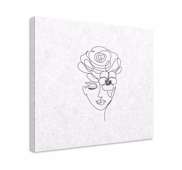 Leinwandbild Flur Minimalistische gesichtslose frau - TenStickers