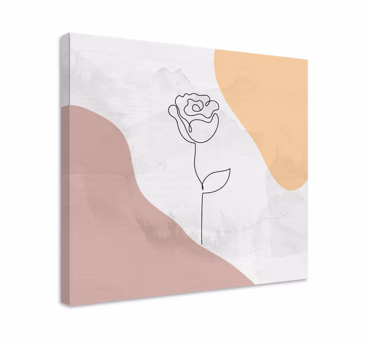 Leinwandbild elegante rosenumrisse - TenStickers