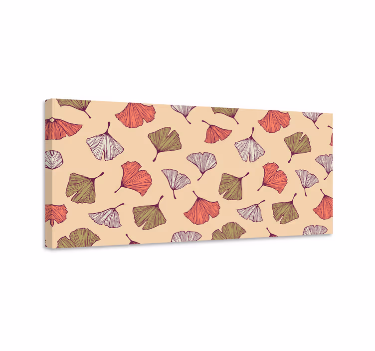 Leinwandbild Blume ginkgoblatt-muster - TenStickers