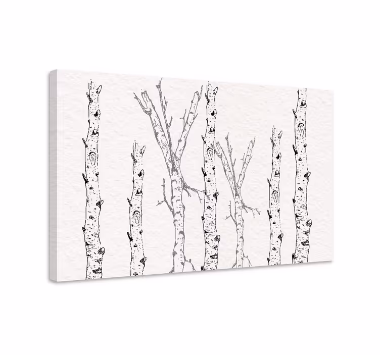 Wandbild Schlafzimmer Birkenstämme - TenStickers
