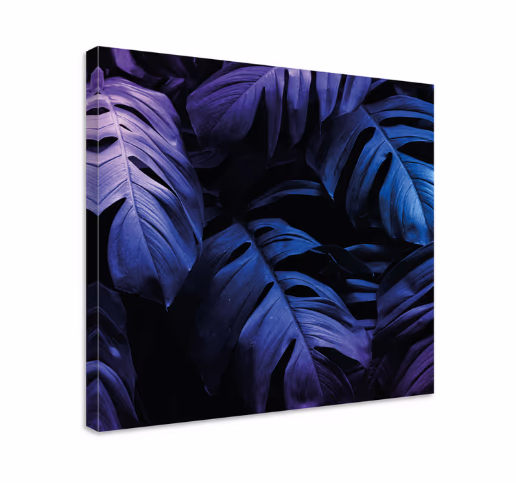 Leinwand Pflanzen Neon exotisches blatt - TenStickers