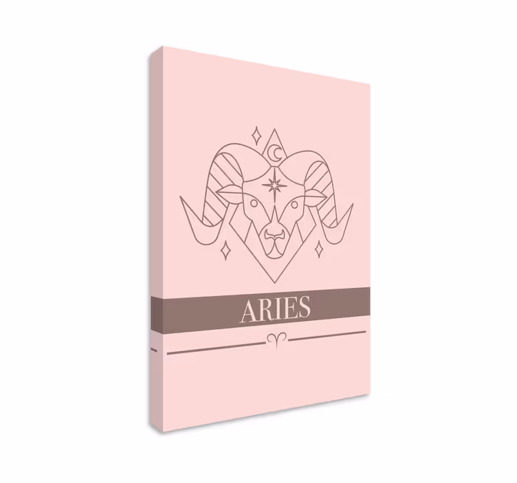 Wandbild Schlafzimmer Widder rosa karte sternzeichen Design - TenStickers