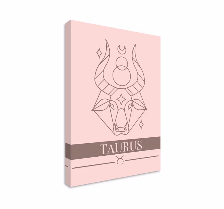 Wandbild Schlafzimmer Stier rosa karte sternzeichen Design - TenStickers