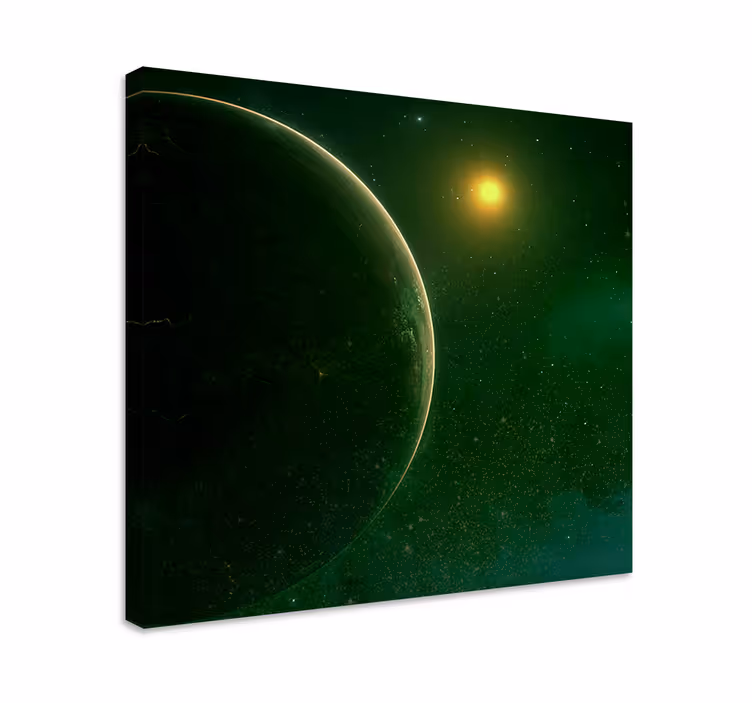 Mandala wandbilder kosmische grüne kugel - TenStickers