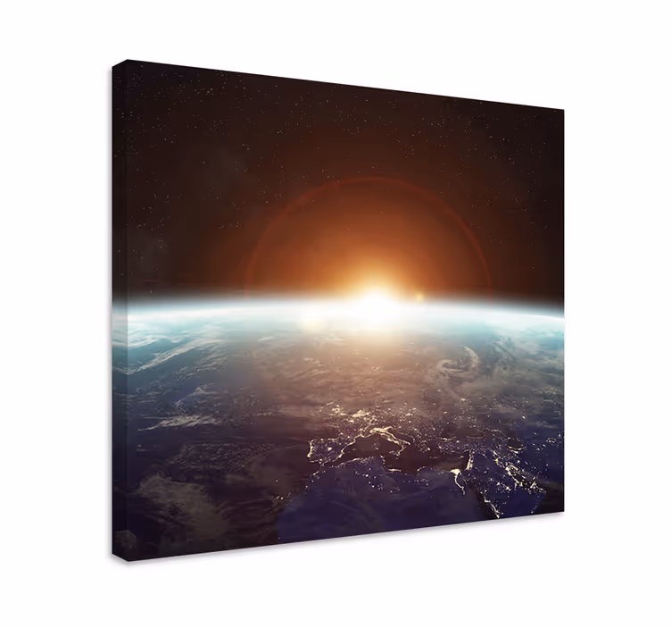 Wandbilder Landschaft Schönes goldenes weltraumdesign - TenStickers