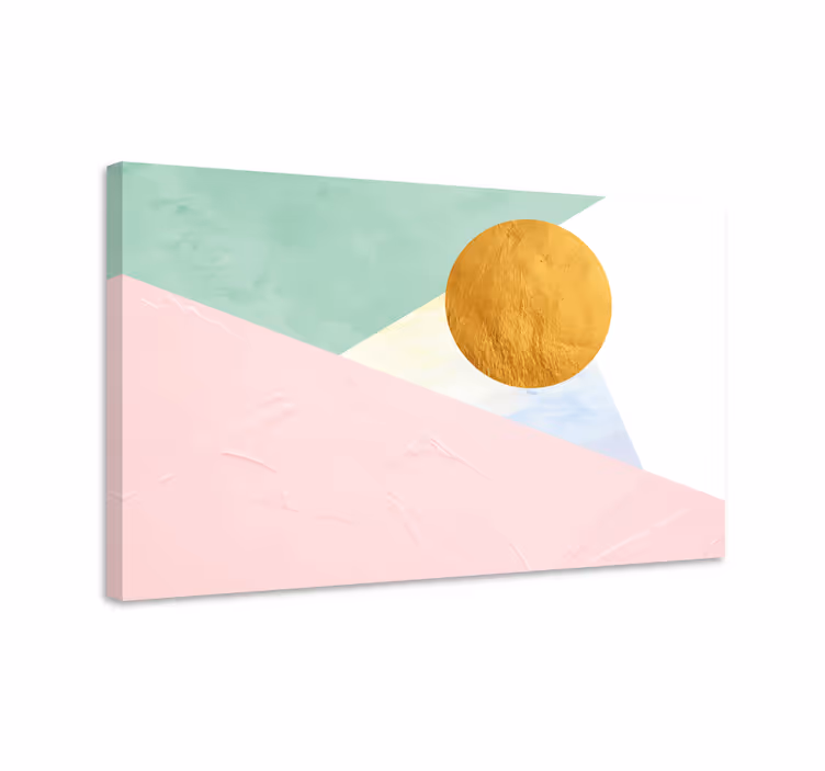 Geometrische Wandbilder Pastellgeometrische dreiecke - TenStickers