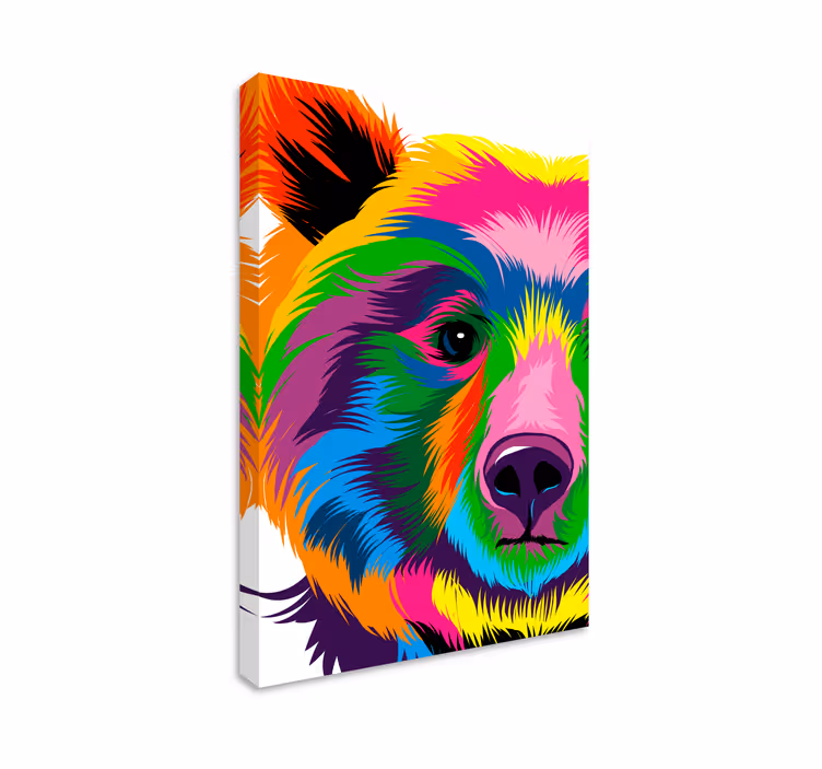 Geometrische Wandbilder Bunter bär - TenStickers