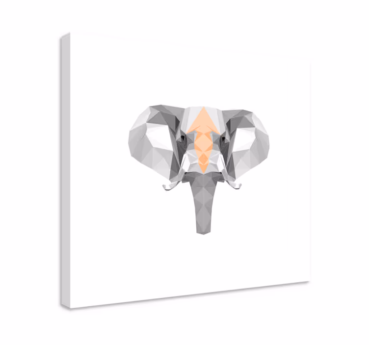 Geometrische Wandbilder Buntes elefantengesicht - TenStickers