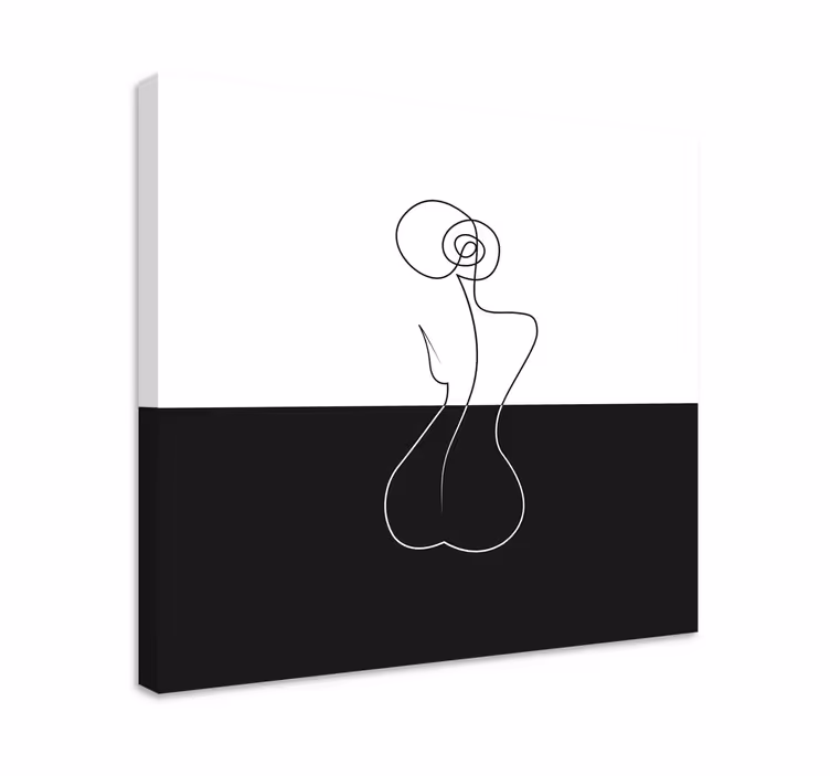 Leinwandbild abstrakt minimalistische linienkunst - TenStickers