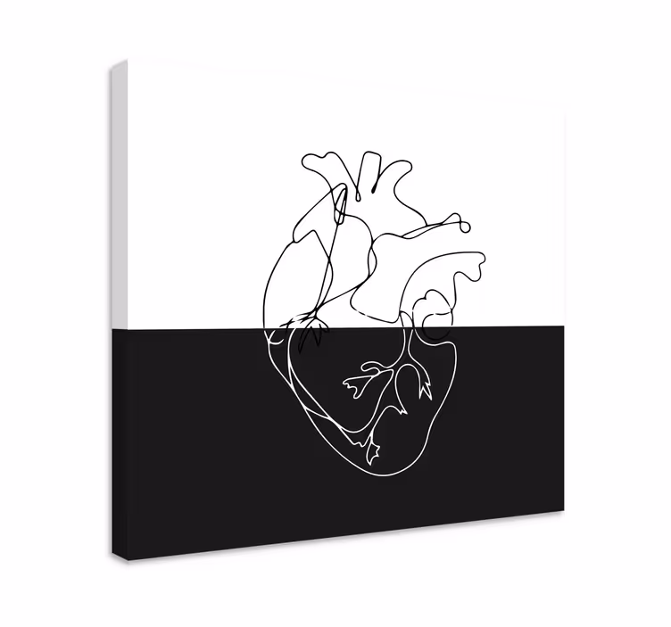Geometrische Wandbilder Geometrisches herz lineart - TenStickers