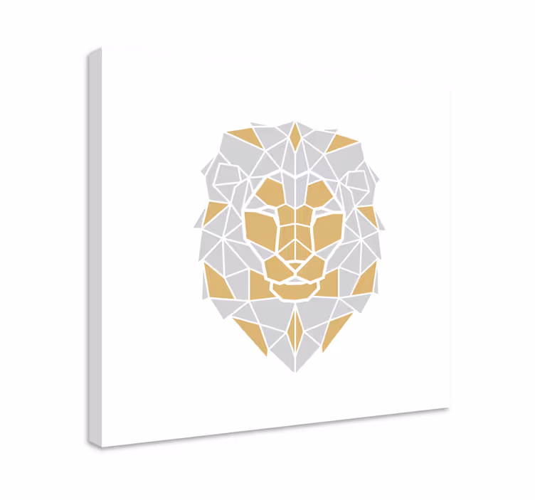 Pferde leinwand geometrischer löwenkopf - TenStickers