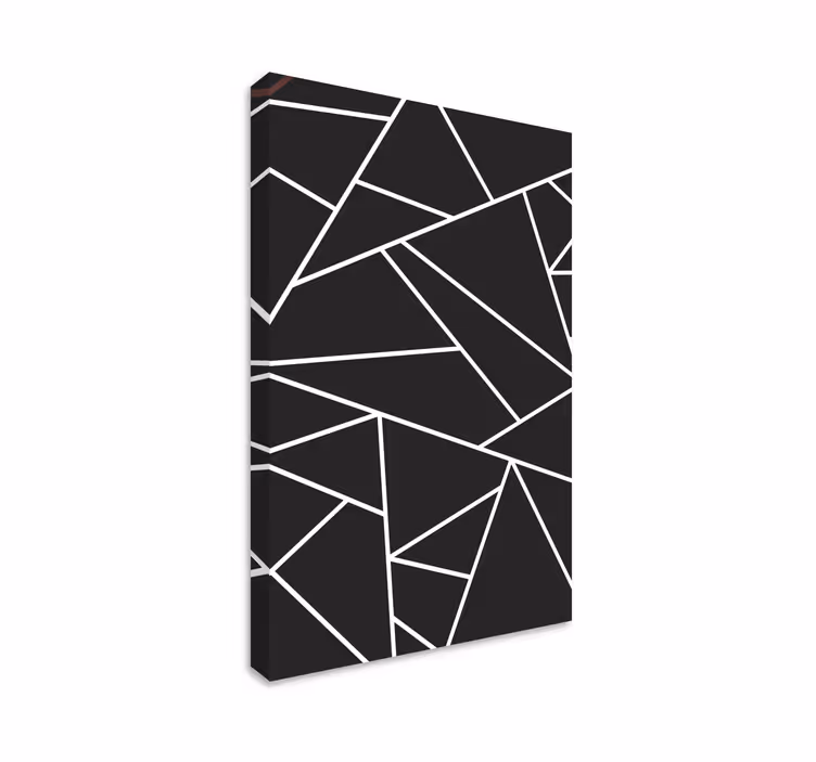 Geometrische Wandbilder Klassisches schwarz-weißes mosaik - TenStickers