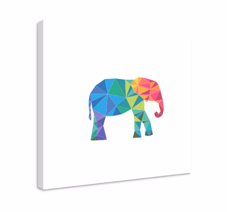 Geometrische Wandbilder Dreiecke geometrischer elefant - TenStickers