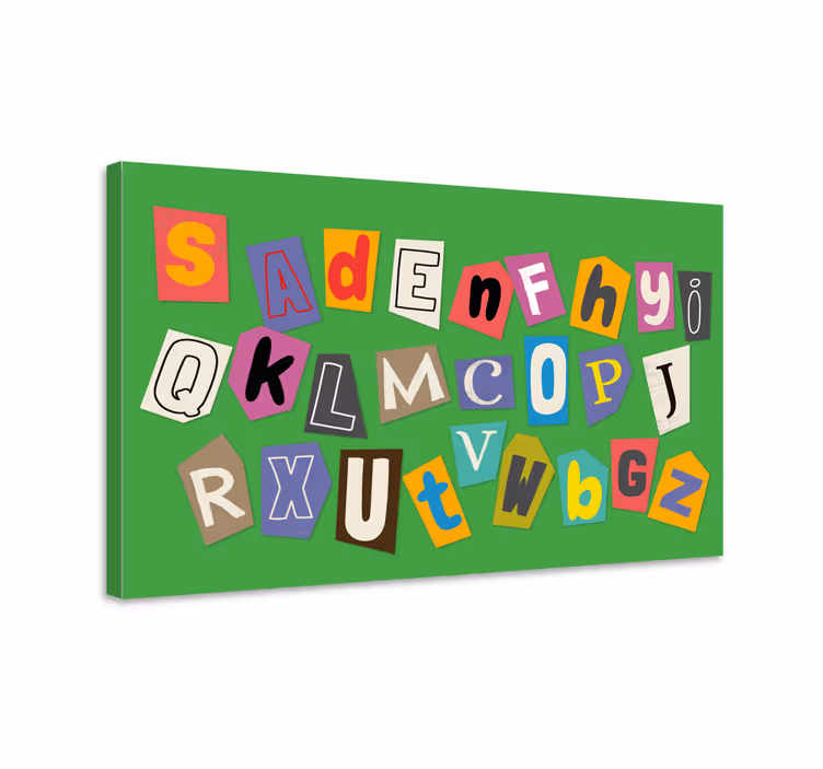 Leinwandbild buntes buchstaben-collage - TenStickers