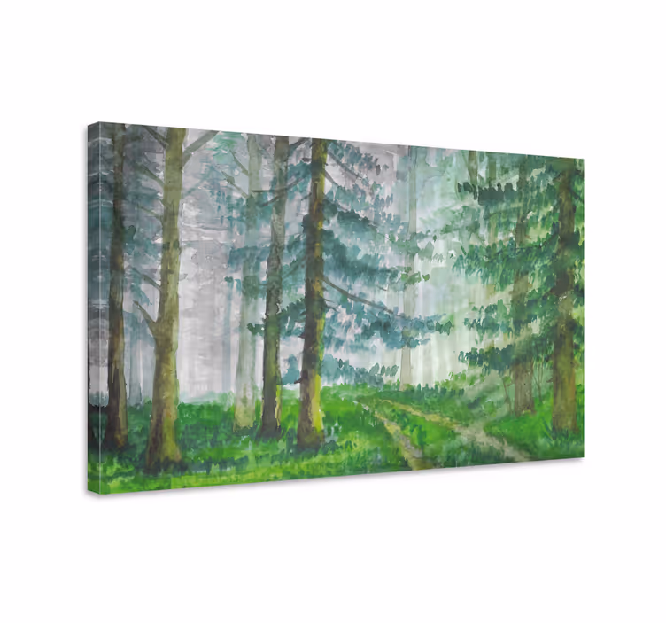 Wandbild Baum Skandinavischer nadelwald - TenStickers