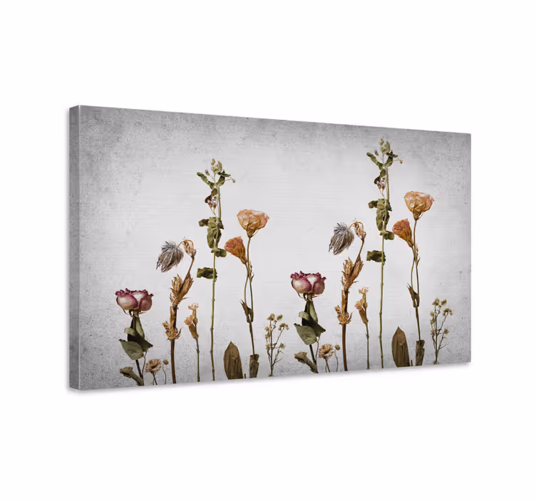 Leinwandbild getrocknete blumenkomposition - TenStickers