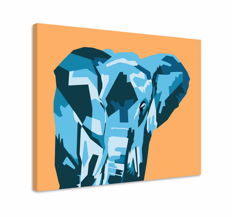 Wandbild elefant stilisiertes elefantenporträt - TenStickers