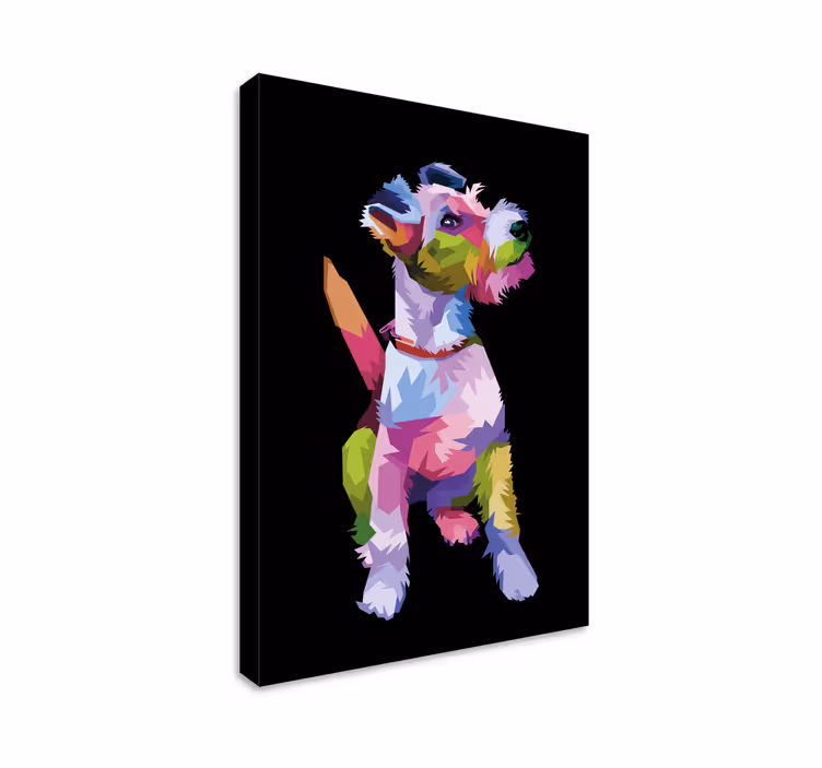 Wandbilder Hunde Geometrisch-tiere fox terrier - TenStickers
