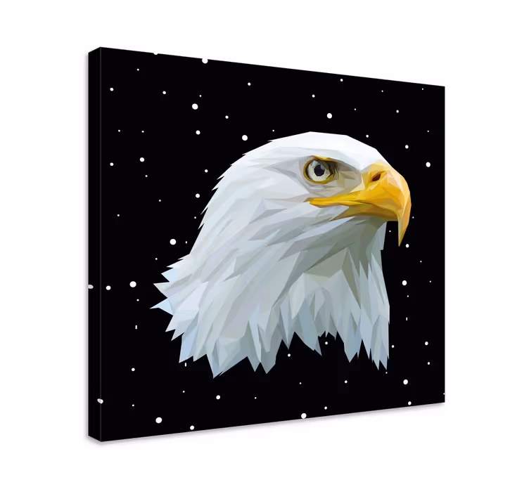 Leinwandbild Vogel Geometrische tiere mächtiger adler - TenStickers