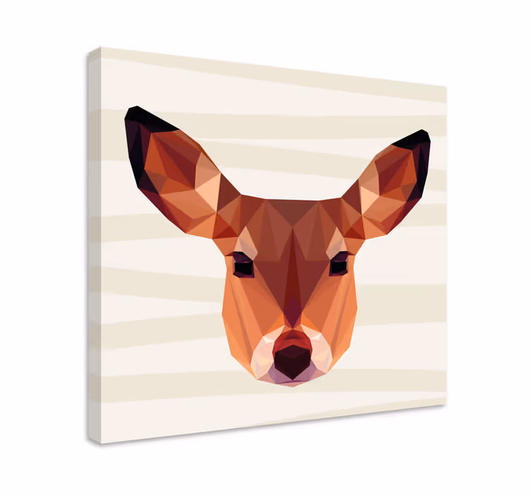 Hirsch bild leinwand geometrischer hirschkopf - TenStickers