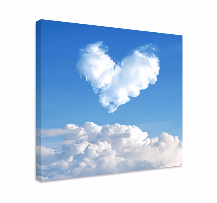 Leinwandbild herzförmige wolke - TenStickers
