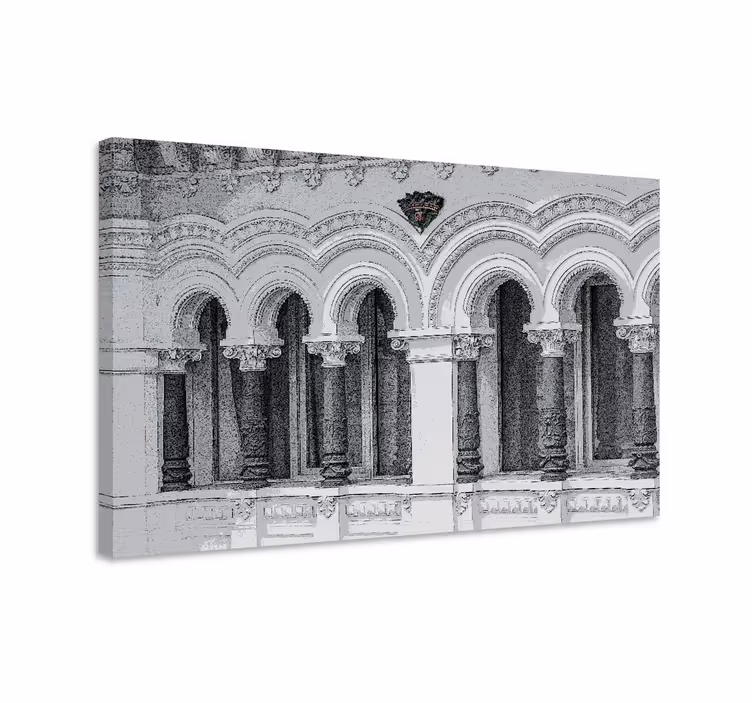 Leinwandbild mit architektonischem bogen-design - TenStickers
