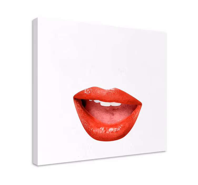 Wandbilder modern Realistische rote lippen - TenStickers