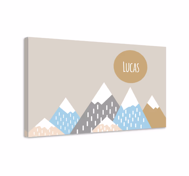 Kunst auf leinwand gebirgslandschaft design - TenStickers