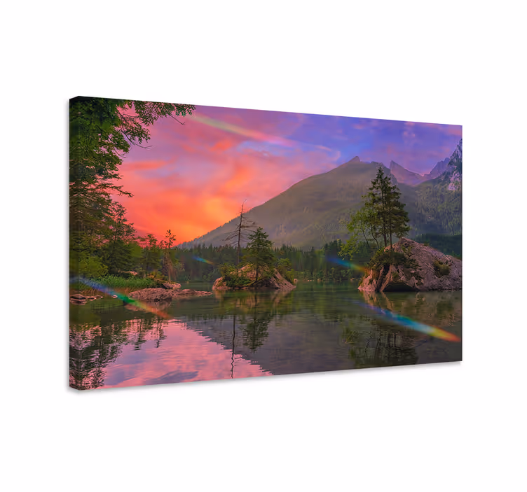 Wandbilder Landschaft See im morgengrauen - TenStickers