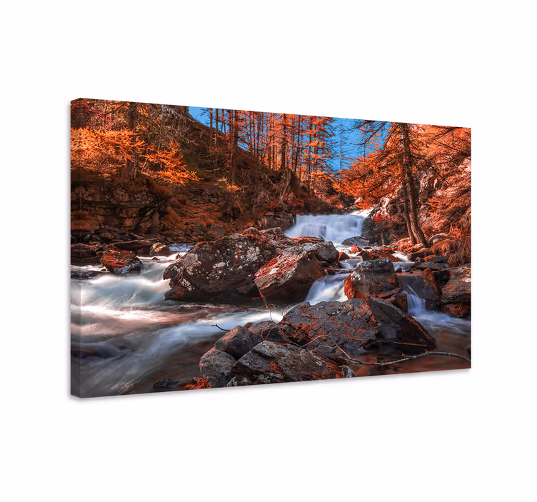Wandbilder landschaft gebirgsbach szene - TenStickers