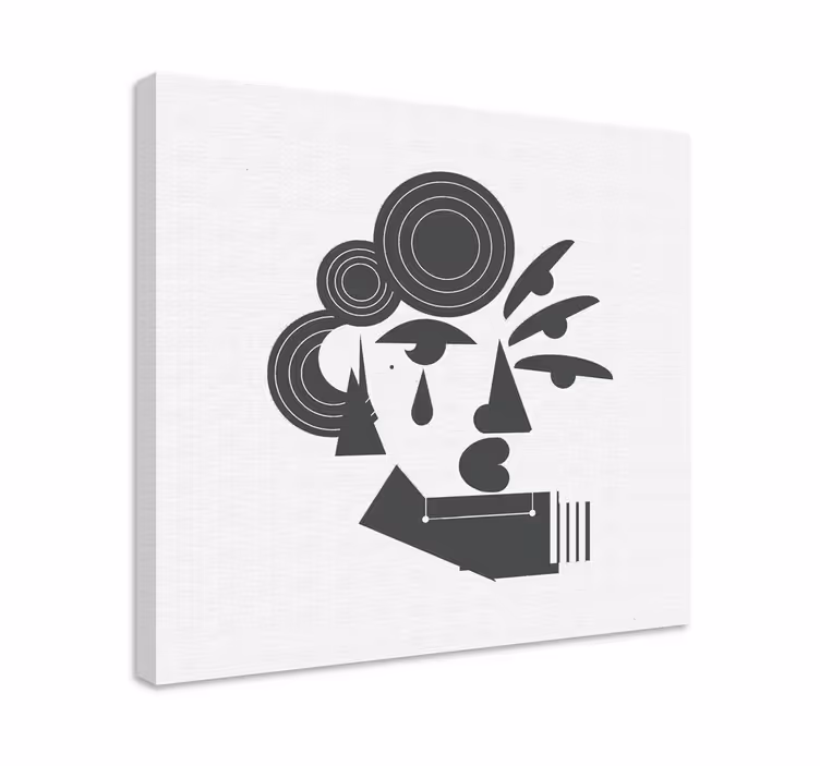 Wandbilder modern abstraktes charakterporträt - TenStickers