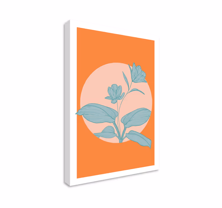 Leinwandbild orange stilisierte illustration - TenStickers